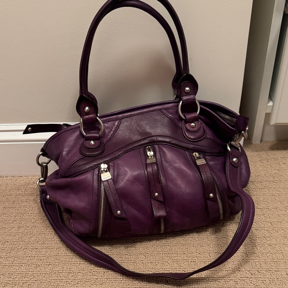 B. Makowsky Deep Purple Shoulder Bag